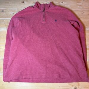 Ralph Lauren Polo Red Quarter-Zip Pullover.‎ Size Large.